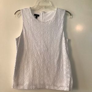 ⭐️ Talbots Sleeveless Blouse w/ Lace Overlay - PXL